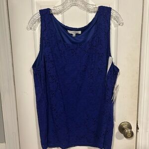 NWT Royal Purple Lace Tank Top